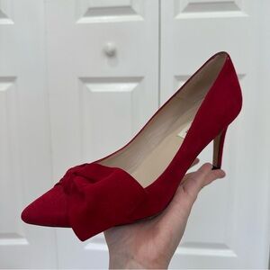 L.K. Bennett Caitlyn Pump in Red Suede